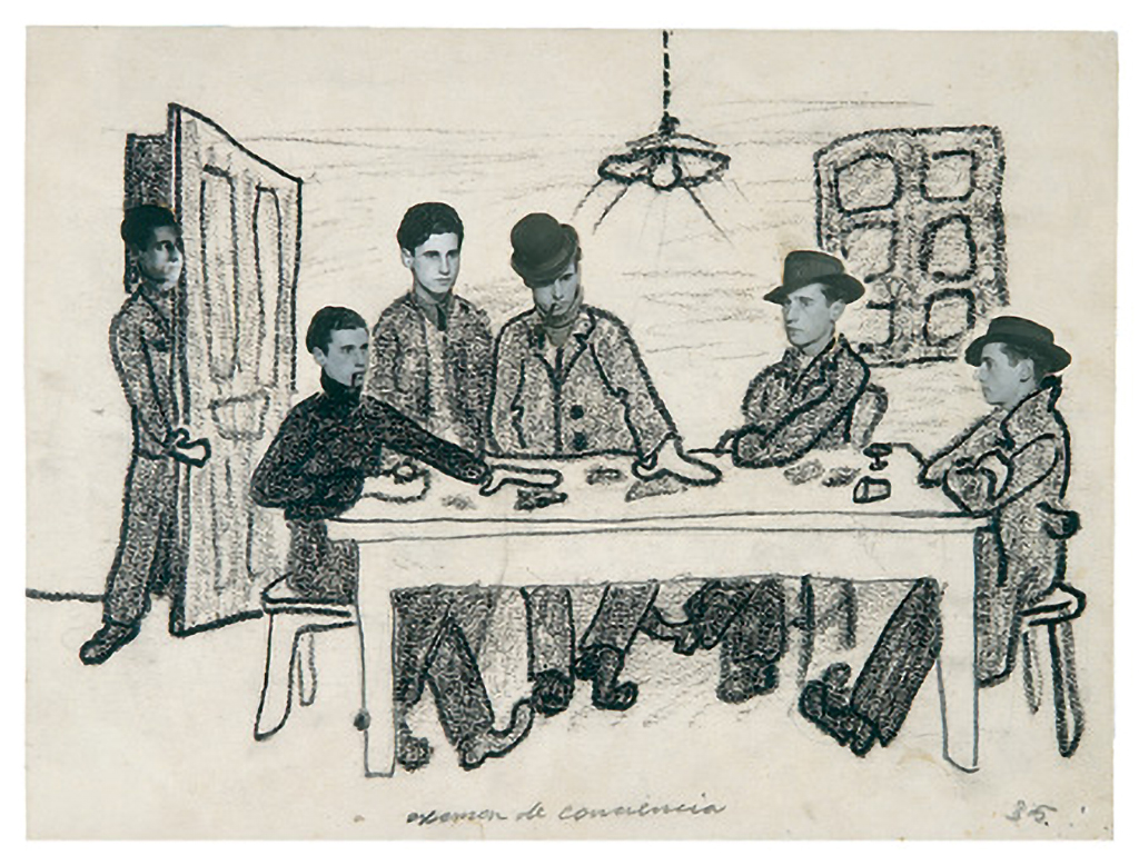 ”Examen de conciencia “ 1935. Fotomontaje. Lápiz y collage/fotomontaje 22’6x30 cm. Colección Kutxa-Caja Guipúzcoa Donostia