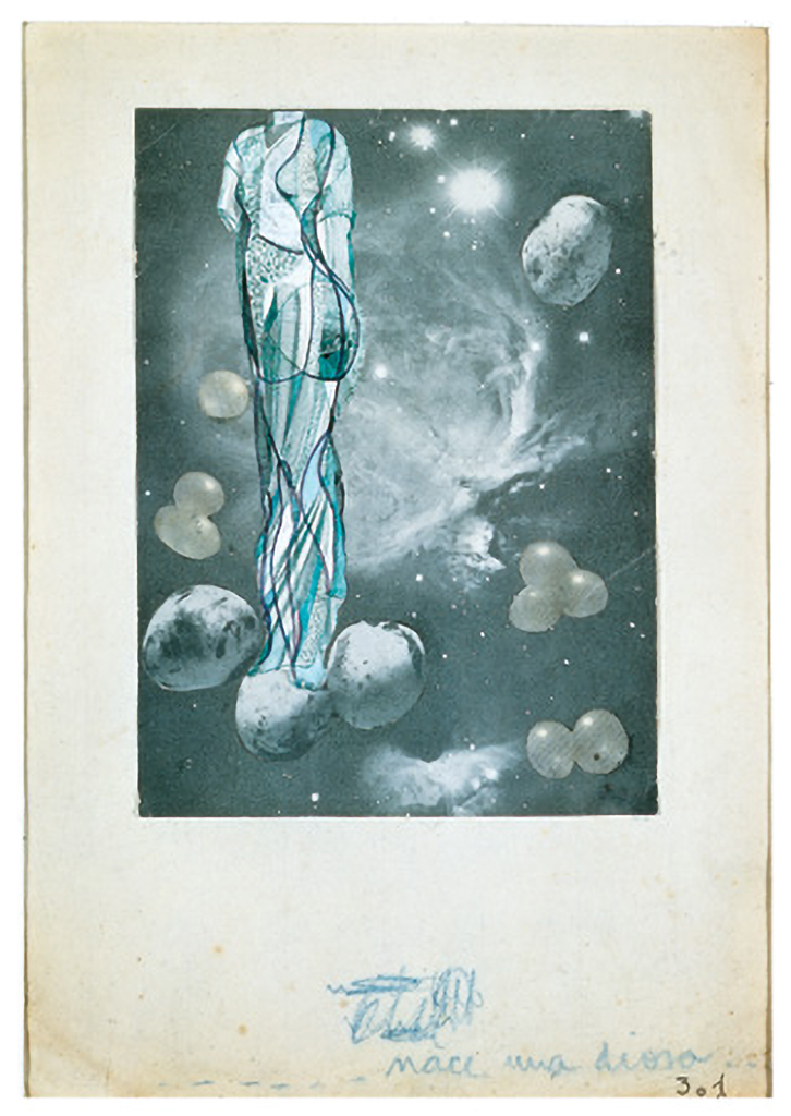 ” Nace una diosa” adscrito a 1933/34. Fotomontaje. Collage y tinta 18’2x14’4 cm. Colección Kutxa-Caja Guipúzcoa Donostia